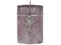 Svíčka Vánoční s hvězdou 7x10cm temněfialová